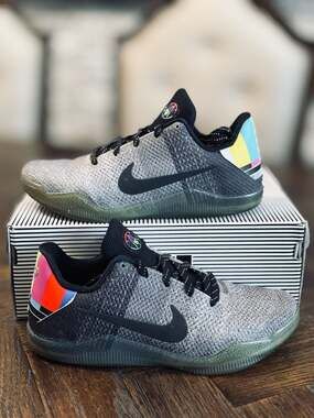 Nike Kobe 11 GS 'TV' Basketball Shoes (822945-002) 5.5Y / 7 in women used 1X